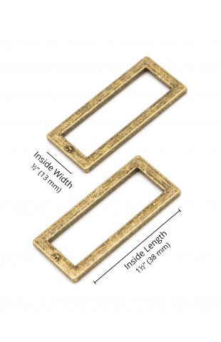 RECTANGLE RING SET OF TWO - 1.5 inch
