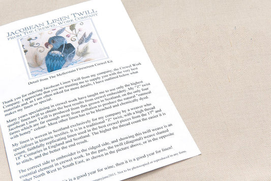 Crewel Work Company Jacobean Linen Twill - 150cm wide