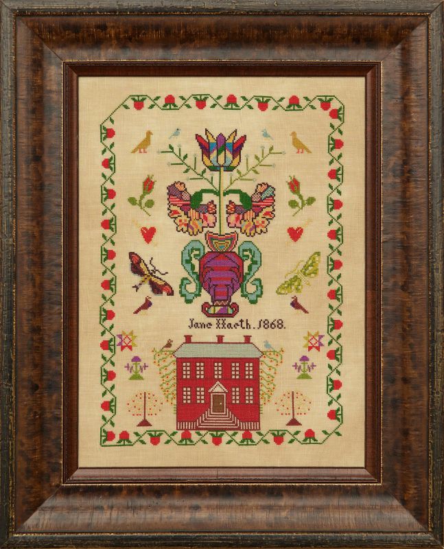 Jane Harth 1868 - Reproduction Sampler Pattern by Hands Across the Sea Samplers (PDF)