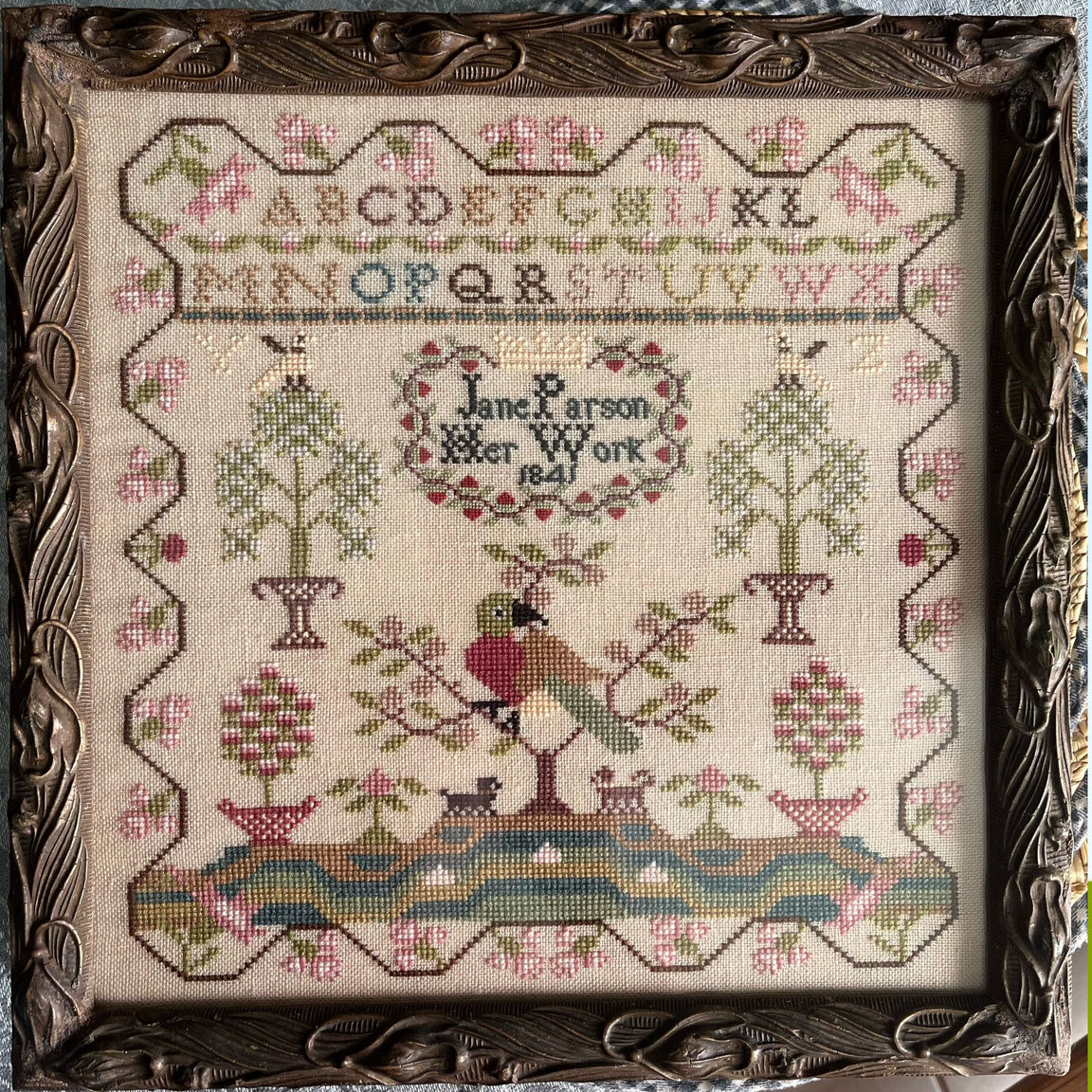 Jane Parson Sampler 1841 - Pattern by The Wishing Thorn