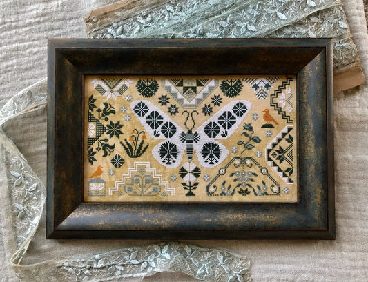 White Winter Moth - Cross Stitch Pattern by Kathy Barrick