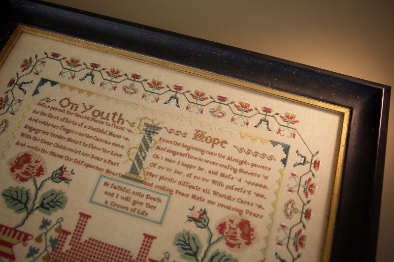 Ann Castle 1811 ~ Reproduction Sampler Pattern by Hands Across the Sea Samplers
