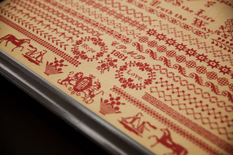 Hope and Love ~ Clara and Maude Pickernell 1881 ~Reproduction Sampler Pattern by Hands Across the Sea Samplers (PDF)