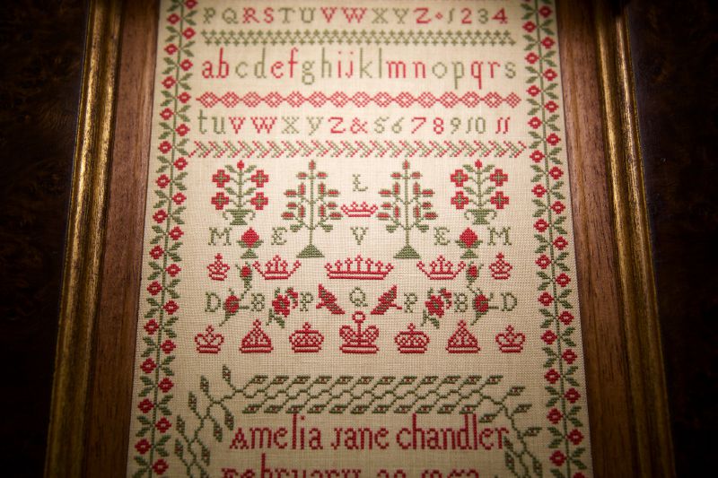 Amelia Jane Chandler 1862 ~ Reproduction Sampler Pattern by Hands Across the Sea Samplers (PDF)