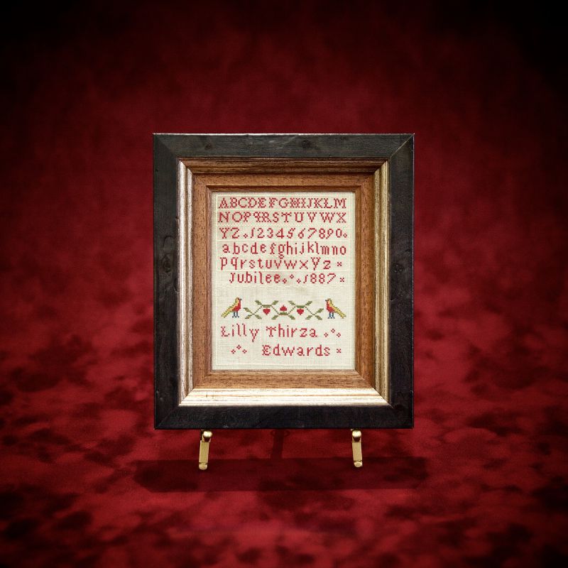 Lilly Thirza Edwards 1887 - Reproduction Sampler Pattern by Hands Across the Sea Samplers (PDF)