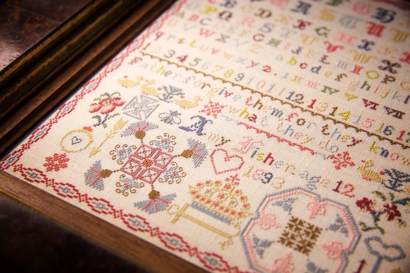 Amy Fisher 1893 ~ Reproduction Sampler Pattern by Hands Across the Sea Samplers (PDF)