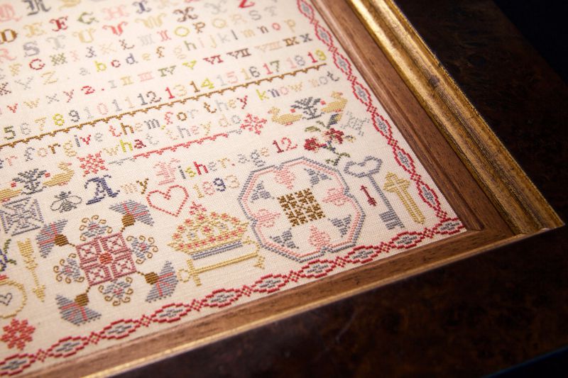 Amy Fisher 1893 ~ Reproduction Sampler Pattern by Hands Across the Sea Samplers (PDF)