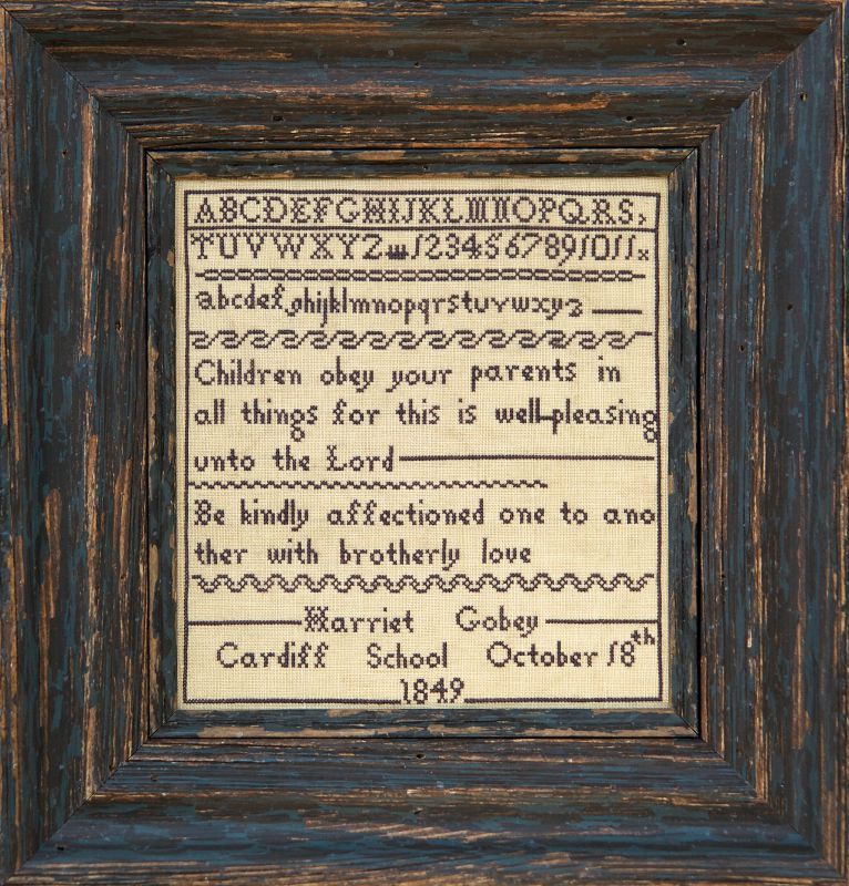 Harriet Gobey 1849 - Reproduction Sampler Pattern by Hands Across the Sea Samplers(PDF)