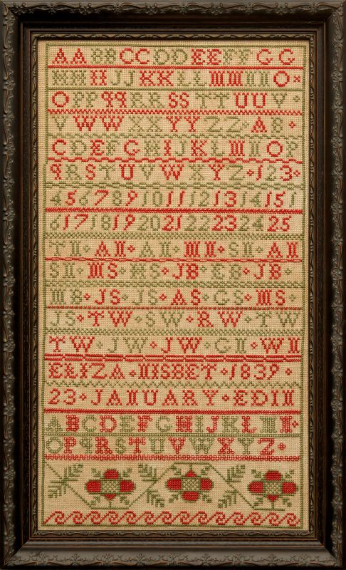 Eliza Nisbet 1839 ~ Reproduction Sampler Pattern by Hands Across the Sea Samplers
