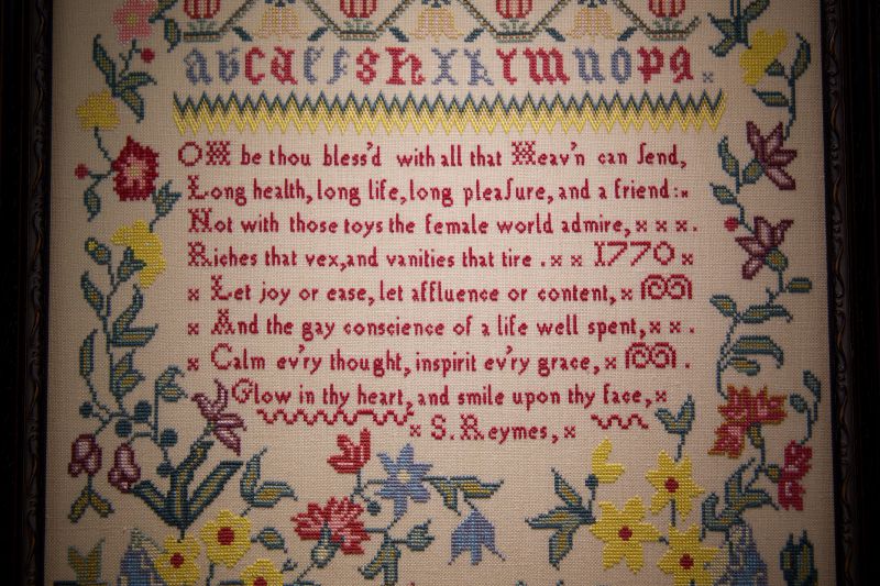 Sarah Reymes 1770 ~ Reproduction Sampler Pattern by Hands Across the Sea Samplers