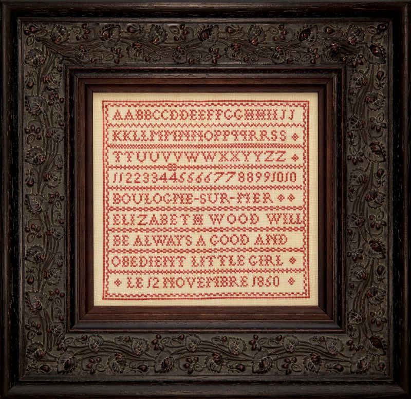Elizabeth Wood 1850 ~ Reproduction Sampler by Hands Across the Sea Samplers