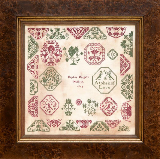 Sophia Doggett 1802 ~ Reproduction Sampler Pattern by Hands Across the Sea Samplers