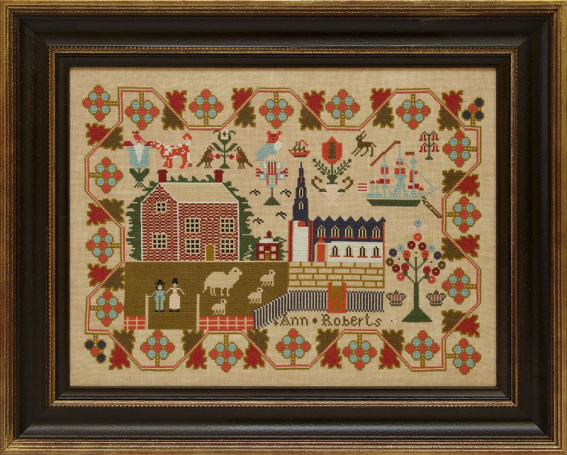 Ann Roberts 1842 ~ Reproduction Sampler Pattern by Hands Across the Sea Samplers