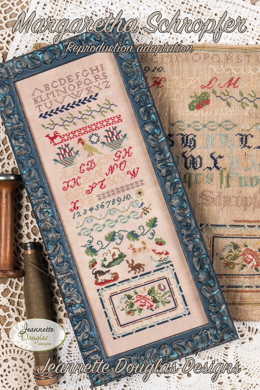 Margaretha Schropfer - Reproduction Sampler Pattern by Jeannette Douglas