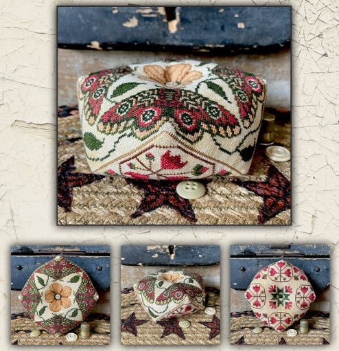 Newcastle Bouquet Biscornu - Cross Stitch Pattern by Teresa Kogut