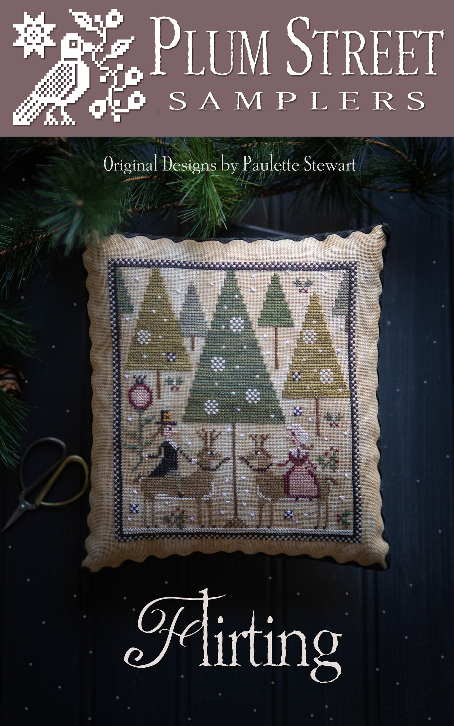 Flirting - Cross Stitch Pattern by Plum Street Samplers