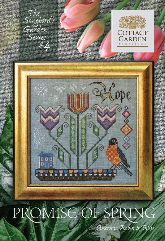 Songbird's Garden #04 - Promise of Spring -Cross Stitch Chart by Cottage Garden Samplings