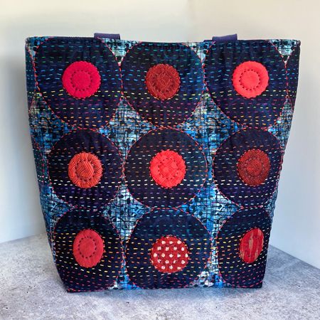 Running Round Market Tote - Pattern by Sue Spargo