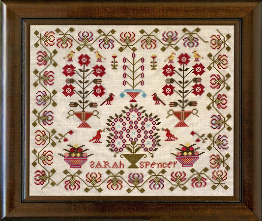 Sarah Spencer 1870 - Reproduction Sampler Pattern by Hands Across the Sea Samplers (PDF)