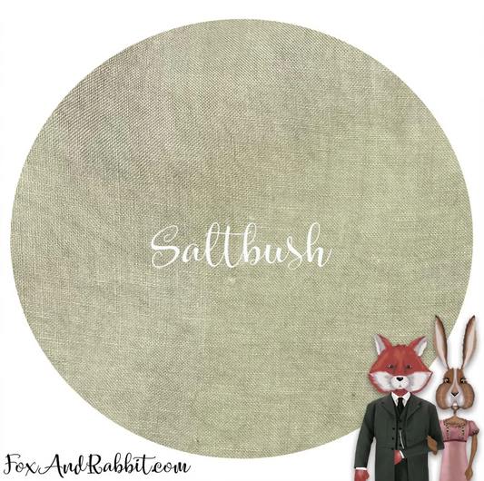 Fox and Rabbit Hand Dyed Linen - Saltbush