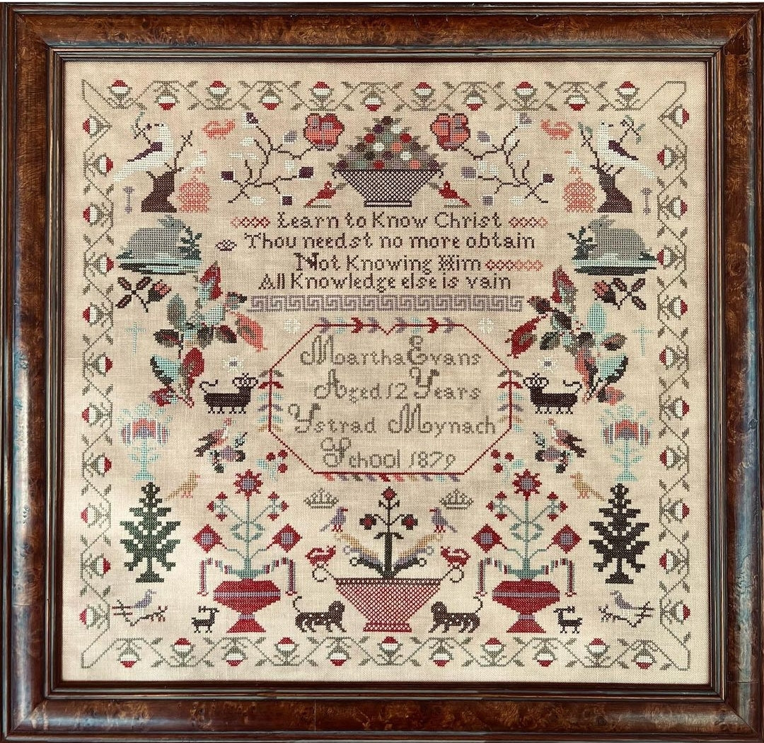 Martha Evans 1879 - Reproduction Sampler Pattern by The Scarlett House