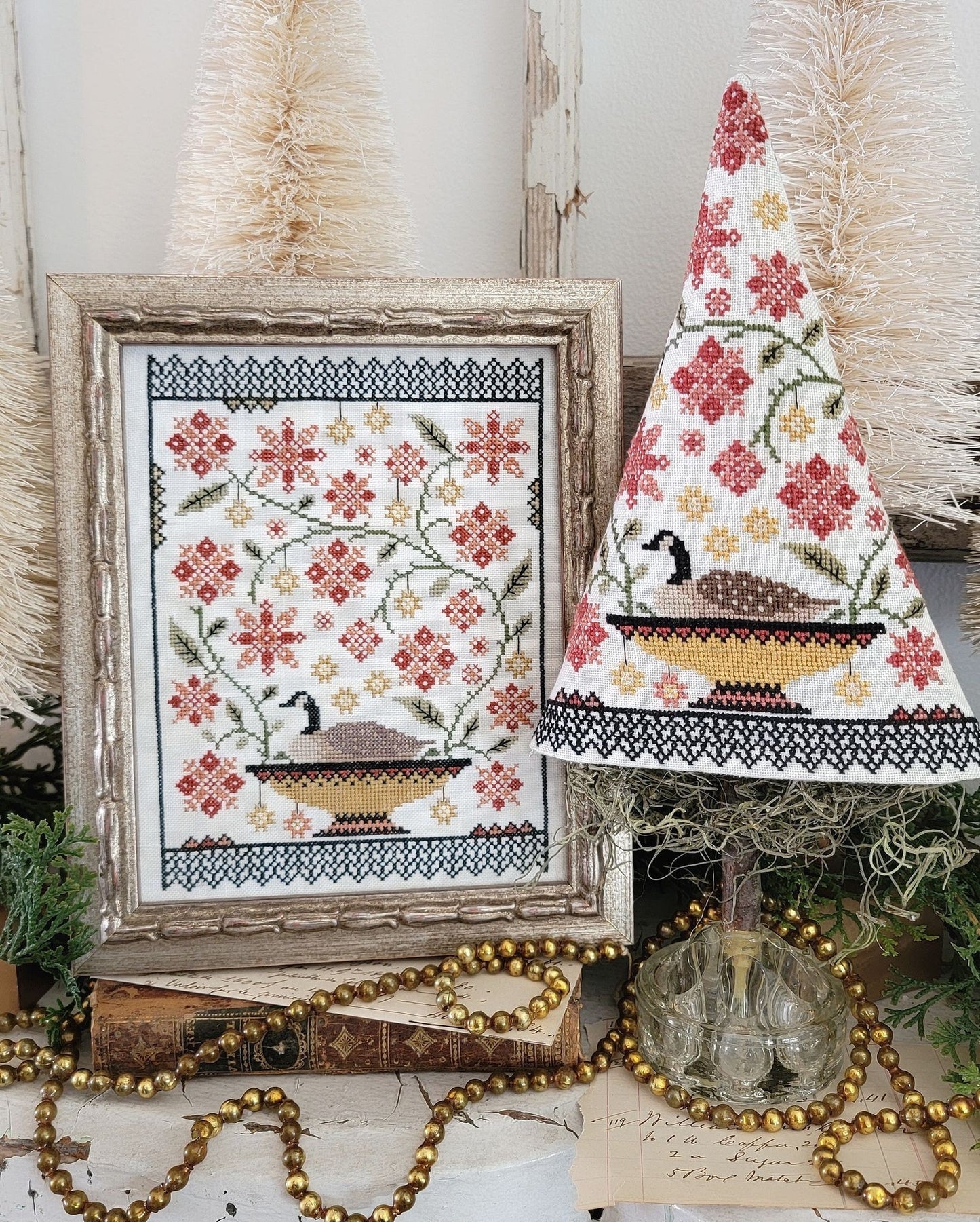 Sixth Day of Christmas Sampler and Tree - Cross Stitch Pattern by Liz Mathews