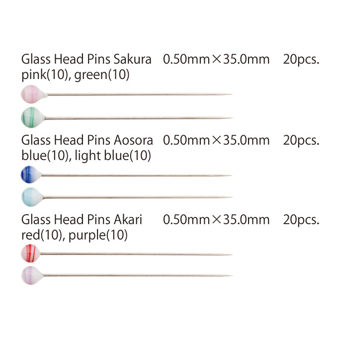 TULIP Glass-Head Pins