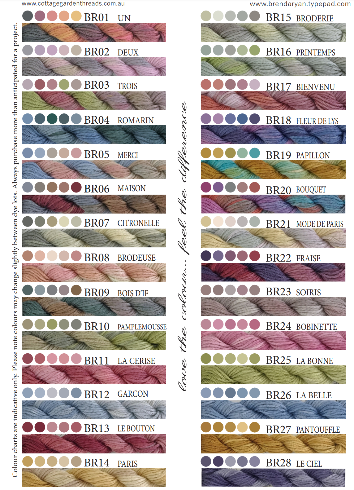 Cottage Garden Threads - Traditionelle Range BR