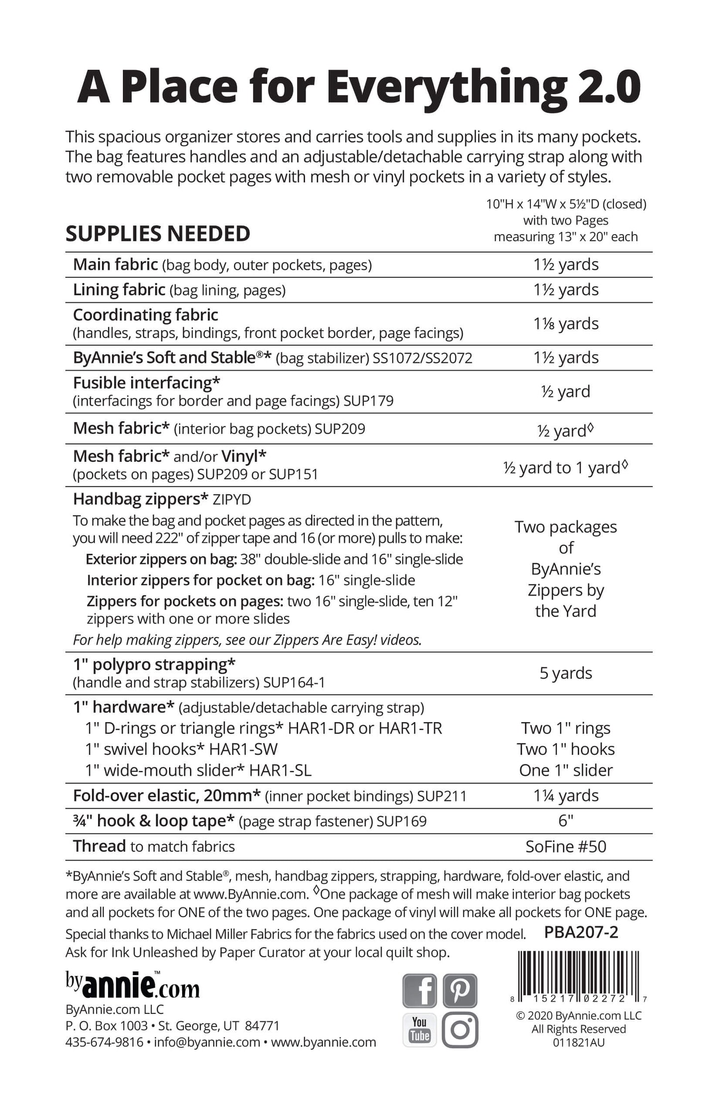 A Place for Everything 2.0 ~ Pattern By Annie