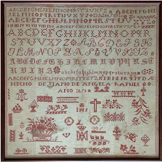 Angela Rafuls 1875 - Reproduction Sampler by Reflets de Soie