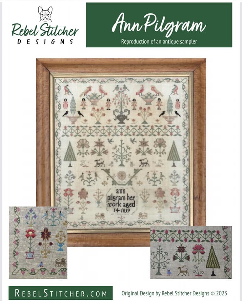 Ann Pilgrim 1819 -Reproduction Sampler Pattern by Rebel Stitcher