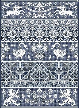 Bagatelle - Cross Stitch Pattern, Long Dog Samplers