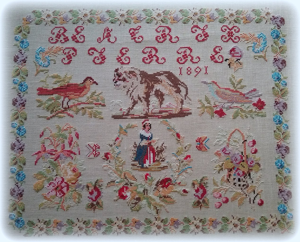 Béatrix Pierre 1891 - Reproduction Sampler by Reflets de Soie
