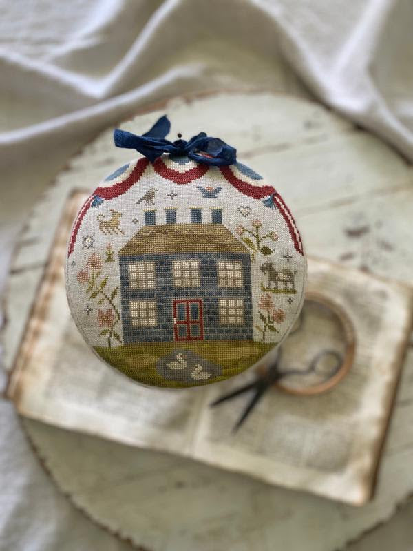 Big Blue House Pinkeep Drum & Strawberry - Cross Stitch Pattern by Stacy Nash
