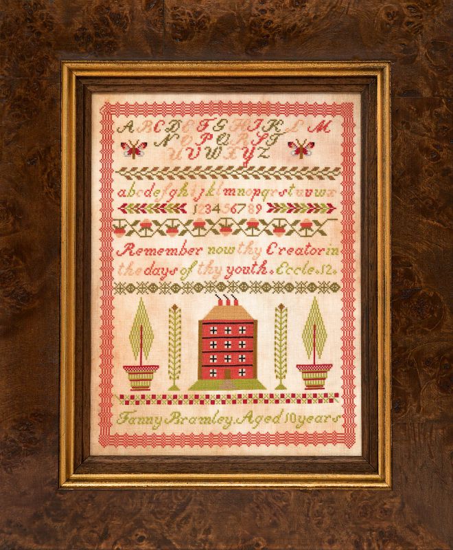 Fanny Bramley ~ Reproduction Sampler Pattern by Hands Across the Sea Samplers