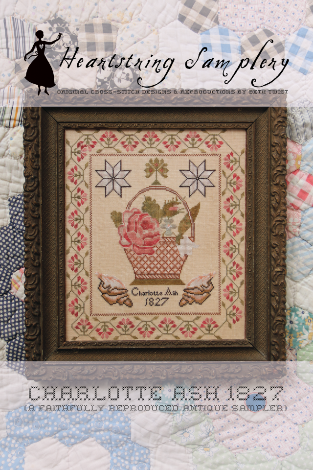 Charlotte Ash 1827 - Reproduction Sampler by Heartstring Samplery
