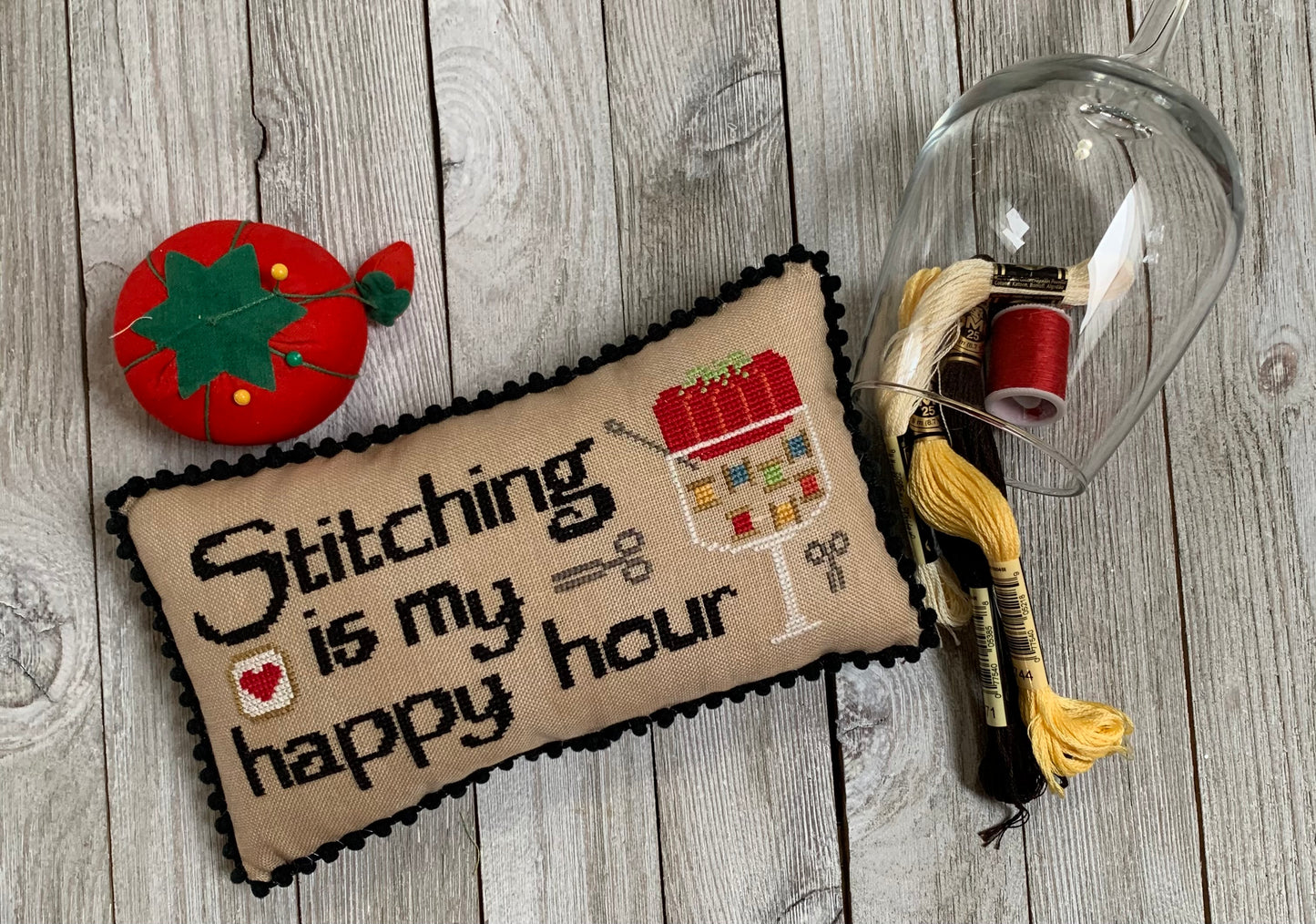Stitching is my Happy Hour - Cross Stitch Pattern
