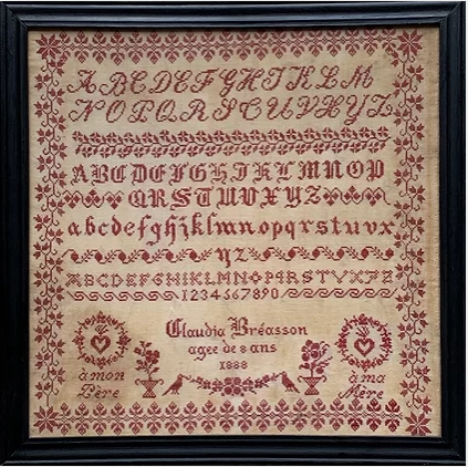 Claudia Breasson 1888 - Reproduction Sampler by Reflets de Soie