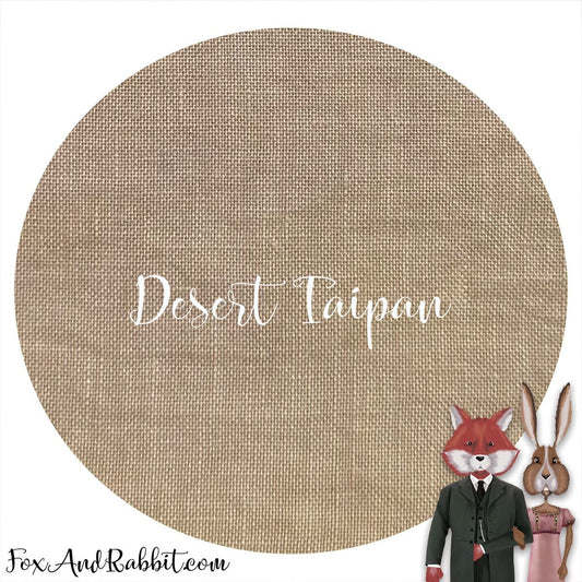 Fox and Rabbit Hand Dyed Linen - Desert Taipan