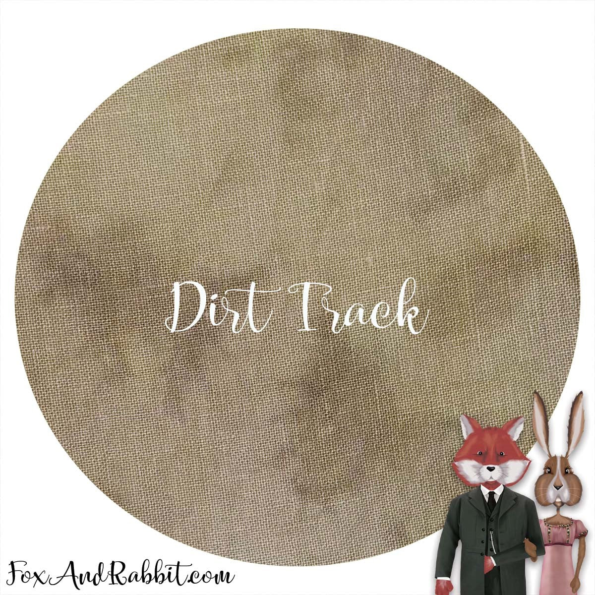 28 count Hand Dyed linen - Dirt Track by Fox and Rabbit