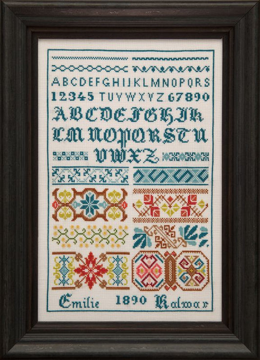 Emilie Kalwar 1890 - Reproduction Sampler Pattern by Hands Across the Sea Samplers