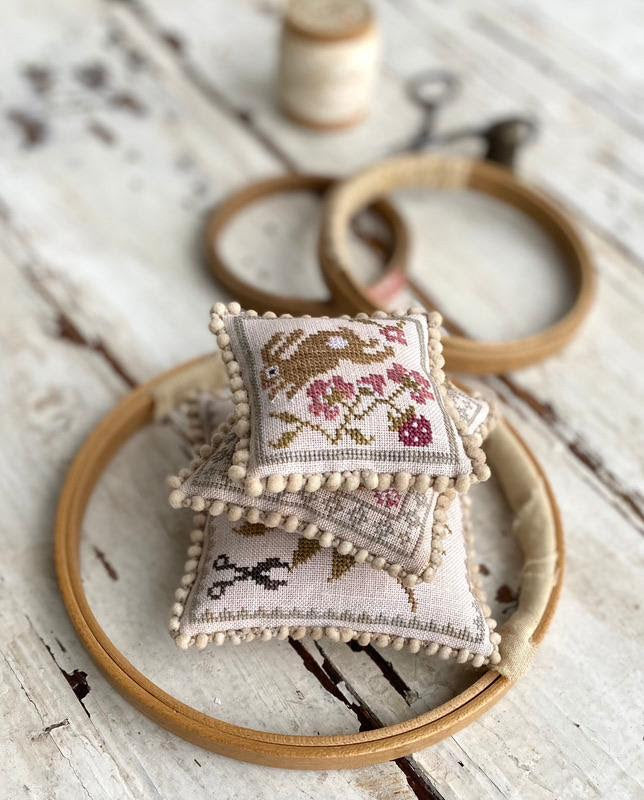 A Walk through the Garden Pinkeep Stack - Cross Stitch Pattern by Stacy Nash