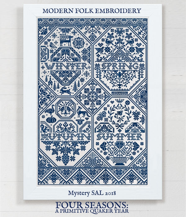 Four Seasons, A Primitive Quaker Year - Cross Stitch Pattern