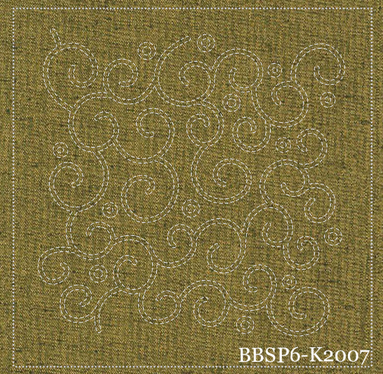 KARAKUSA Pre-Stencilled Sashiko Fabric - Gold