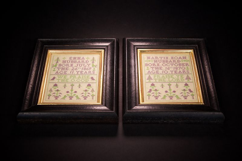 Emma and Martin Noah Hubbard 1869 ~ 1870 ~ Reproduction Sampler Pattern by Hands Across the Sea Samplers