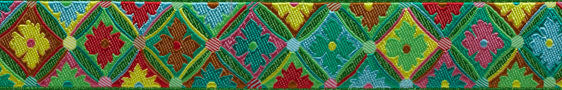 Antwerp Flowers Ribbon -Green by Kaffe Fassett