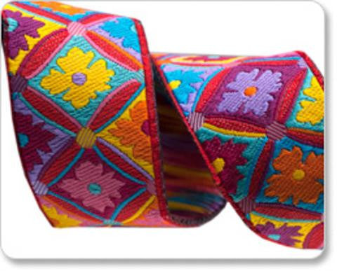 Antwerp Flowers Ribbon -Red by Kaffe Fassett