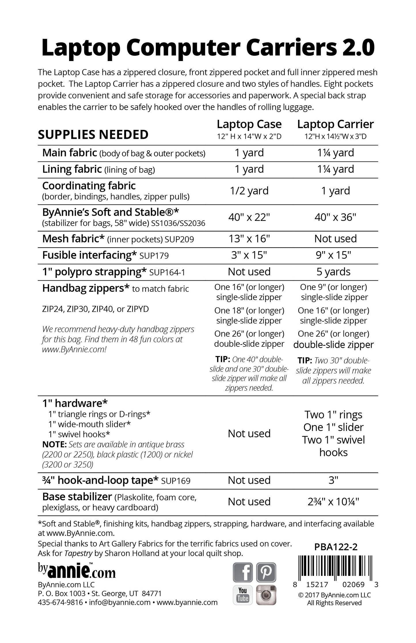 Laptop Computer Carriers 2.0 ~ Pattern By Annie