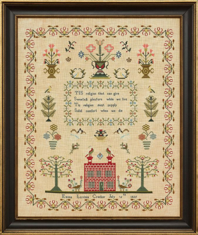 Emma Lavinia Crocker 1825 - Reproduction Sampler Pattern by Hands Across the Sea Samplers (PDF)
