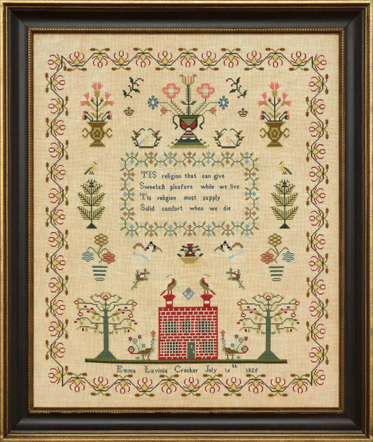 Emma Lavinia Crocker 1825 - Reproduction Sampler Pattern by Hands Across the Sea Samplers (PDF)